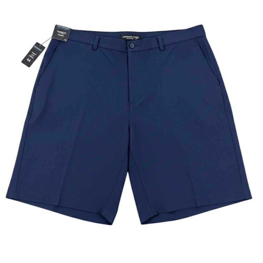 NEW Roundtree & Yorke Performance Shorts Mens 52‎ Blue Classic Fit Big Man